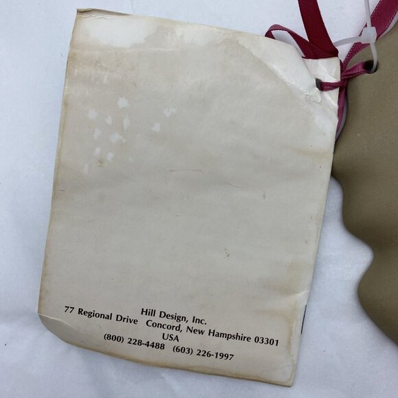 Christmas Brown Bag Cookie Art Angel Mold 1987 Hill Vintage w Recipe Tag Booklet - Picture 5 of 10